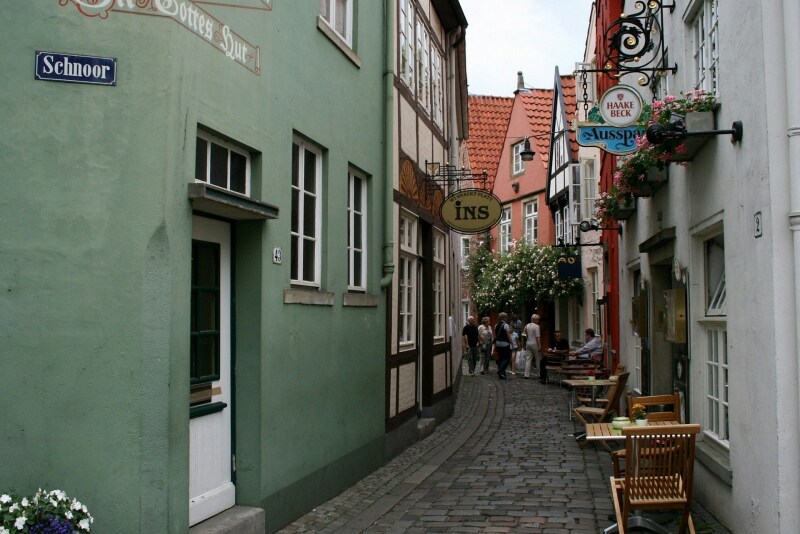 Die kleine typische Gasse in Bremen: Schnoor